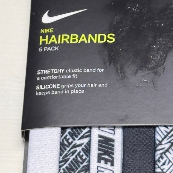 Nike  Six Pack Stretchy Athletic Sporty Black and White Headbands Set  NWT - Picture 7 of 8